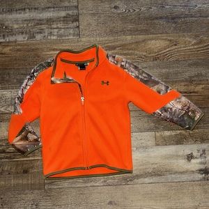 3t Under Armour Camo/orange full zip jacket